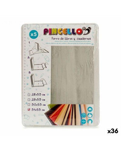 Copertura Adesiva Trasparente per Libri, 31 x 53 cm (36 Unità), Protezione Libraria