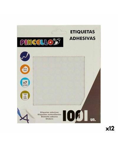 Étiquettes Adhésives Rondes 10mm Blanches - Lot de 12
