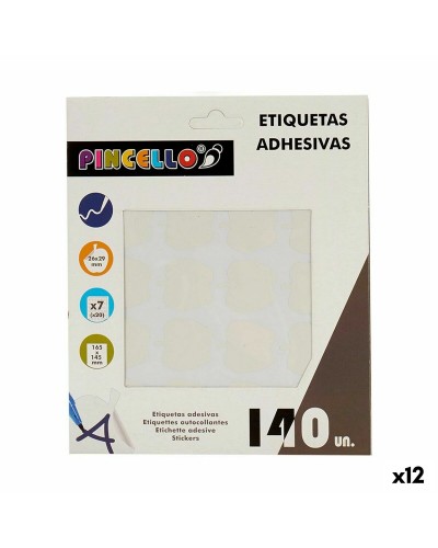 Klevende etiketten Wit 22 x 49 mm Appel (12 Stuks)