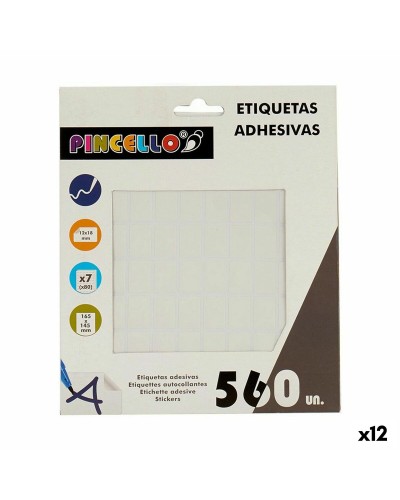 Adhesive labels White 12 x 18 mm Rectangular (12 Units)