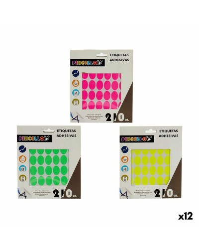 Ovale Klebeetiketten | 17 x 24 mm | 12er-Pack
