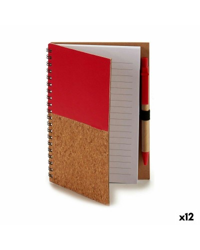 Cahier à Anneaux A4 avec Stylo en Bois, Lot de 12
