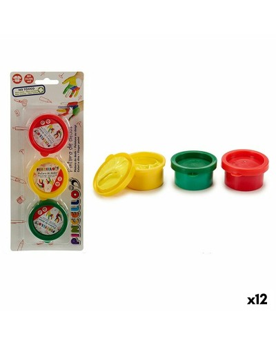 Pintura de Dedos Multicolor Crayola, Set de 12 Botes de 60 ml para Creatividad y Aprendizaje
