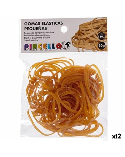 Gomas Elásticas Amarillas Resistentes (12 Unidades) - Para Oficinas, Casa y Escuela
