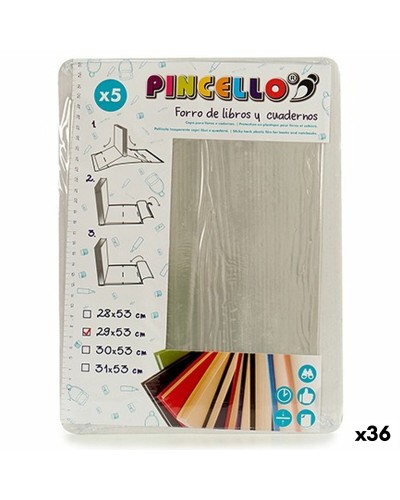 Självhäftande bokomslag Transparent Plast 29 x 53 cm (36 antal)