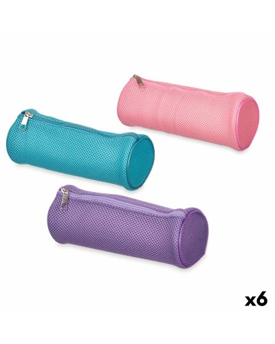Cilindervormige Schoolpennenzak Gestoffeerd 22 x 8 x 8 cm (6 Stuks)