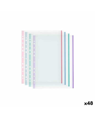 Pochettes transparentes A4 en plastique | 48 unités | Organisez et protégez
