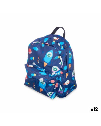 Schoolrugzak Ruimteschip Multicolour 28 x 12 x 22 cm (12 Stuks)