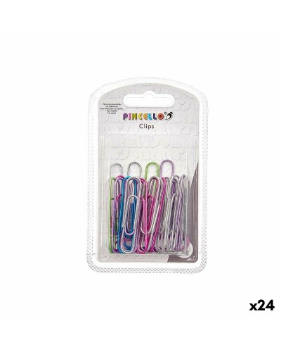 Clip Multicolour Metaal (24 Stuks) Groot