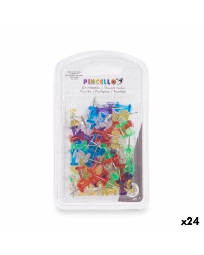 Häftstift Multicolour Metall Plast (24 antal)