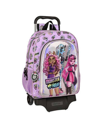 Trolley Scolaire Monster High Best Boos Lilas - 33x42x14 cm
