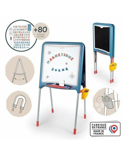 Smoby Magnetische Maltafel, zusammenklappbar, für Kinder, 105 x 49 x 52 cm, 80 Zubehörteile inklusive
