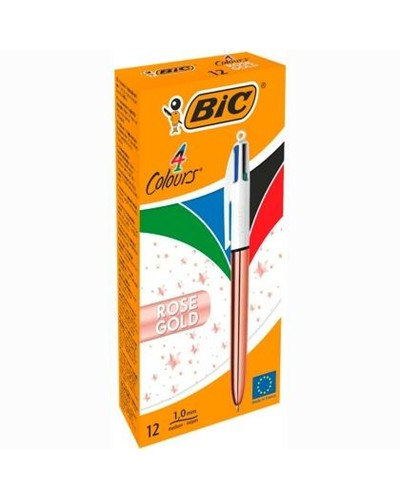 Penna Bic Vit Rosa (12 Delar)