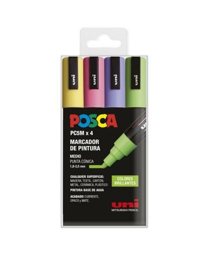 Pennarelli POSCA PC-5M Assortiti Bright, Confezione da 4