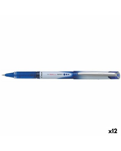 Bolígrafo Roller Pilot V-Ball Grip, Punta Fina 0,7mm, Color Azul Claro, Paquete de 12
