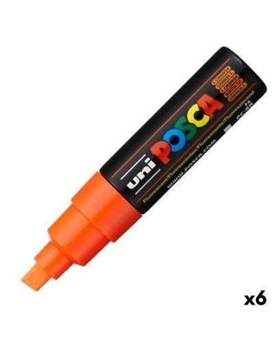 Marqueurs POSCA PC-8K Orange, Lot de 6 pour Créations Artistiques Vibrantes.
