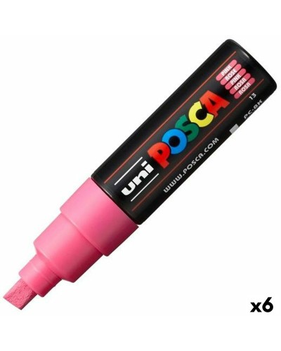 Rotuladores POSCA PC-8K Rosa, Paquete de 6 - Ideales para diversas superficies
