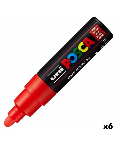 Posca PC-7M Red Permanent Markers Pack of 6
