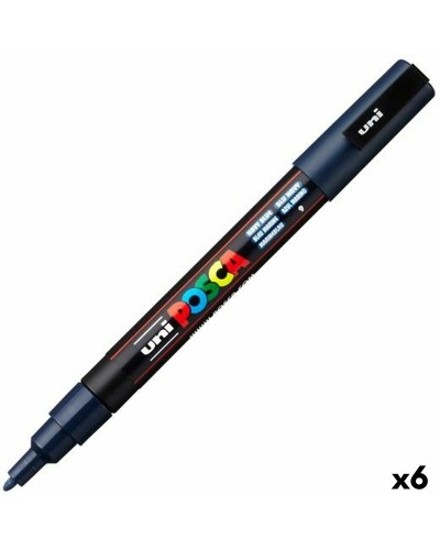 POSCA PC-3M Marker Marineblau, 6er-Pack - Ideal für Künstler und Kreationen
