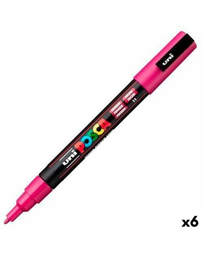 POSCA PC-3M Pens Fuchsia, Medium Tip, Set of 6
