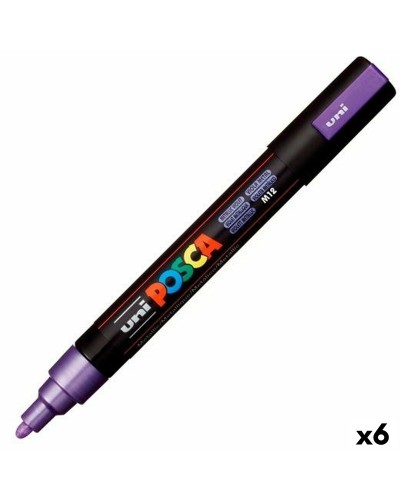 Pennarelli POSCA PC-5M Colori Vividi, Confezione da 6 - Violetta