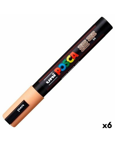 Rotuladores POSCA PC-5M Naranja, Punta Media (6 Unidades)

