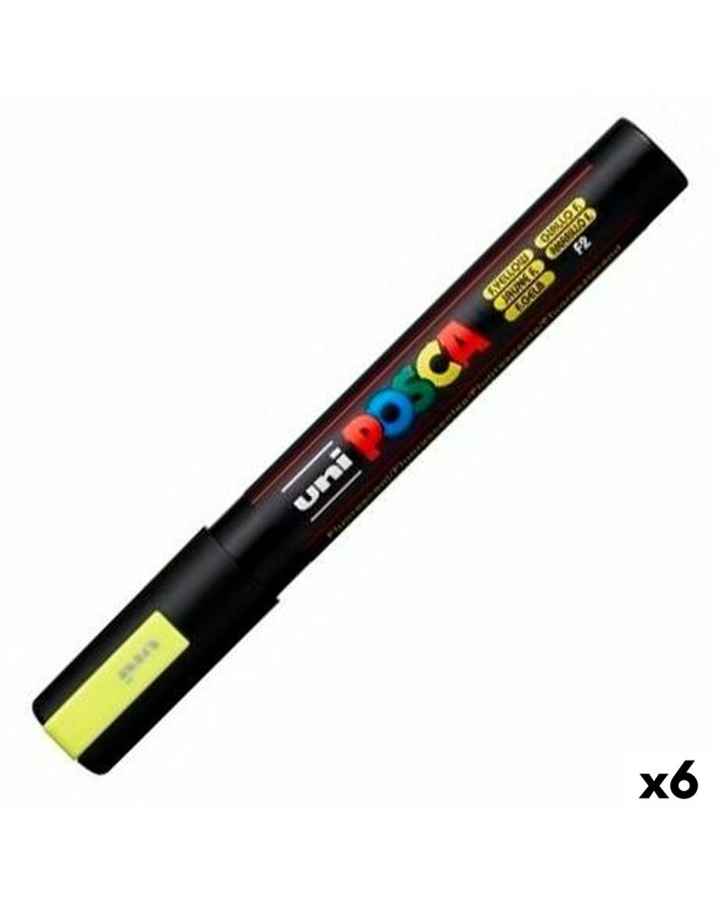 Rotuladores POSCA PC-5M Amarillo (6 Unidades)