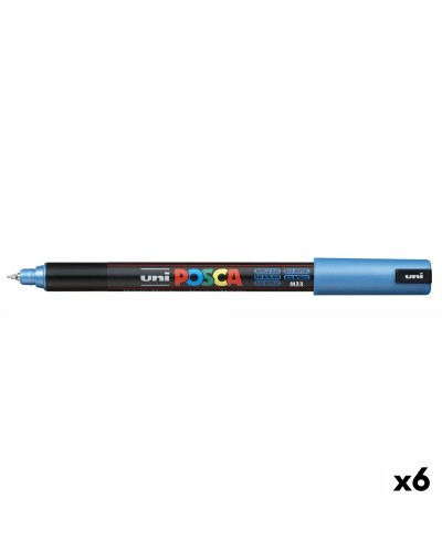 Huopakynä POSCA PC-1MR metalli Sininen (6 osaa)