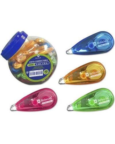 Bismark Mini 8 m Korrekturroller, Mehrfarbig, 48 Stück
