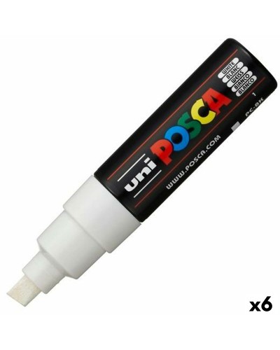 POSCA PC-8K Marker Weiß (6er Pack) für vielfältige Oberflächen
