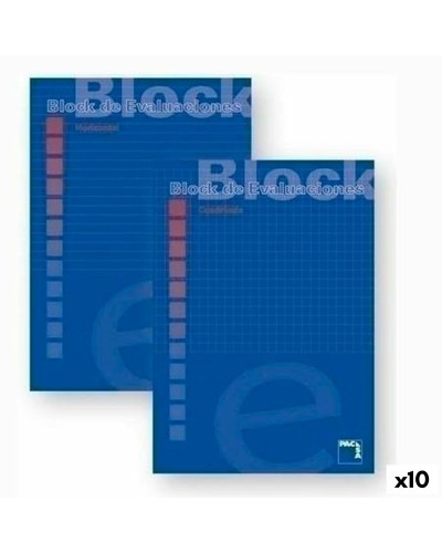 Pacsa Block Notes A4 Azzurro, Confezione da 10 con 50 Fogli