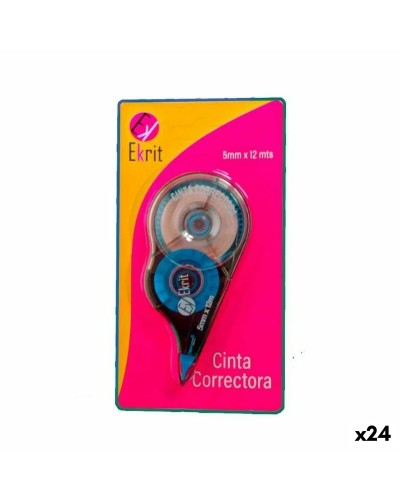 Corrector de Cinta Ekrit - Paquete de 24 - Correcciones precisas y rápidas.
