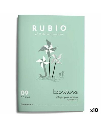 Quaderni di scrittura e calligrafia Rubio Nº9 A5 (10 Unità) per migliorare la calligrafia spagnola