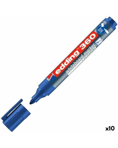 Pennarello Ricaricabile Edding 360 Azzurro - Confezione da 10