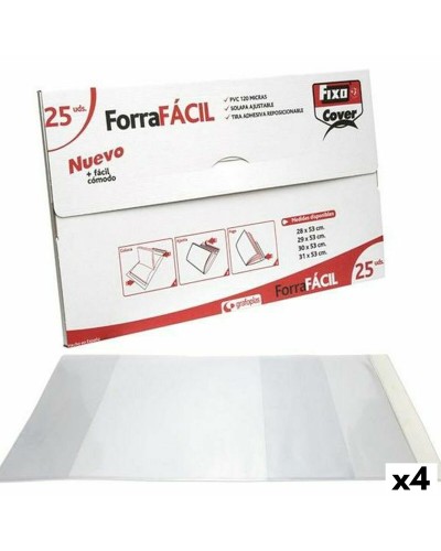 Coperture Trasparenti Grafoplas per Libri (29 x 53 cm), Confezione da 4