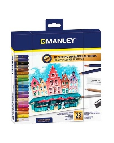 Set de Dibujo Manley 23 piezas | Rotuladores, Lápices y Accesorios | Creatividad para Artistas y Estudiantes
