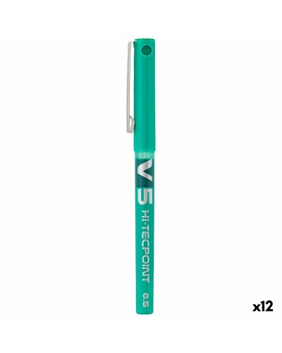 Penna för flytande bläck Pilot V-5 Hi-Tecpoint Grön 0,3 mm (12 antal)