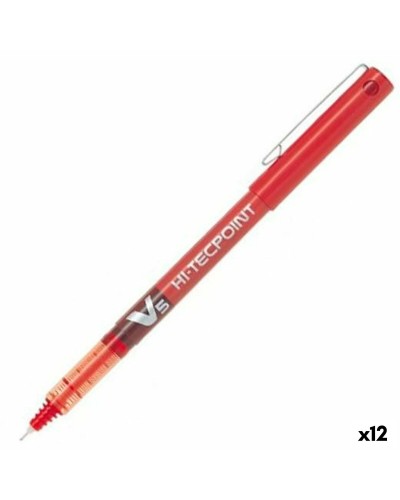 Boligrafo de tinta líquida Pilot V-5 Hi-Tecpoint Rood 0,3 mm (12 Stuks)