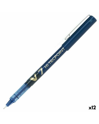 Bolígrafo de Tinta Líquida Pilot V-7 Hi-Tecpoint, 0,5 mm, Azul (12 Unidades)
