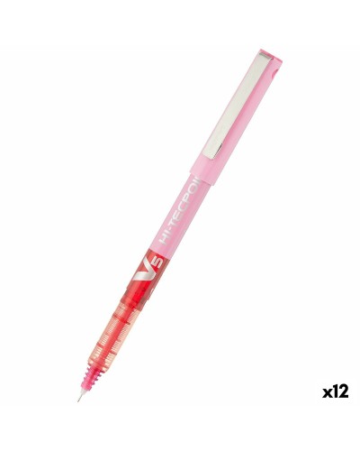 Pilot V-5 Hi-Tecpoint Tintenroller – 0,3 mm Spitze – Rosa (12er Pack)
