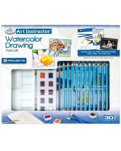 Royal & Langnickel Art Instructor: 30-Piece Professional Watercolor Artist Set for Artists and Beginners
