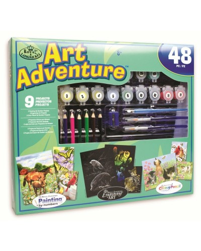 Set Pittura per Numeri Royal & Langnickel Art Adventure, 48 Pezzi, Telaio Incluso