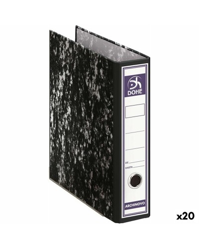 Carpetas de Palanca DOHE, Set de 20, 28,2 x 31,8 x 7,5 cm, Negras - Organiza Documentos y Papeles

