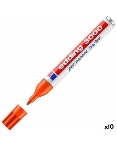 Permanente markeerstift Edding 3000 Oranje (10 Stuks)