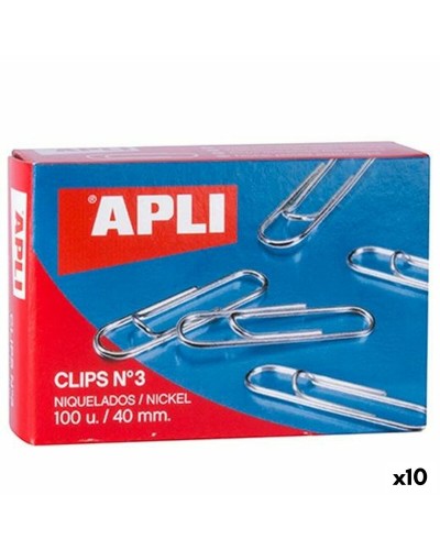 Clips de Níquel, 40 mm, Paquete de 10 - Ideales para Organización y Tareas Administrativas
