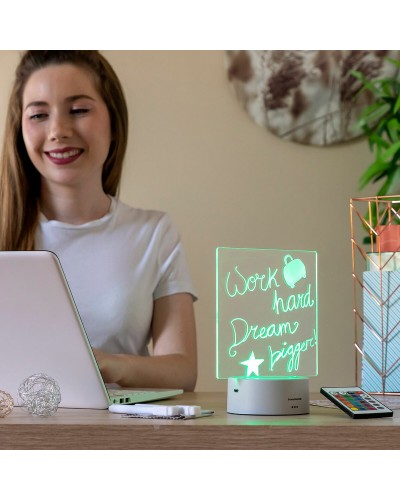 LED-Magnettafel Lemo InnovaGoods: Leuchtende Nachrichten und Notizen
