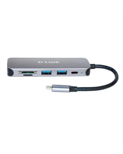D-Link DUB-2325 Hub USB 3.0 4 Porte Grigio - Trasferimento Veloce Dati
