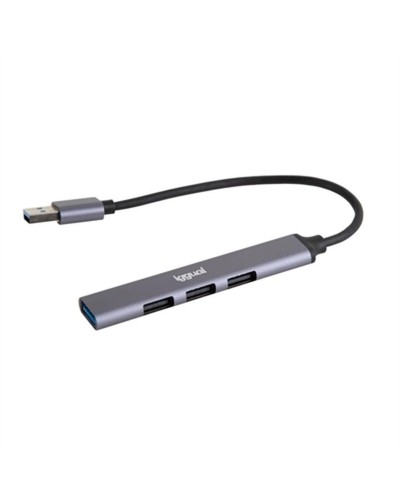 iggual Hub USB 3.0 4 Ports Compact - Transfert Rapide de Données & Charge
