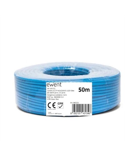 Ewent UTP Cat 6 Netzwerkkabel starr 50m Blau - Optimale Datenverbindung
