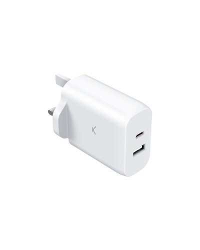 Cargador de Pared KSIX GaN Blanco 45 W